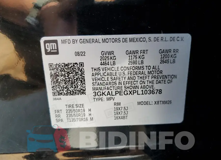3GKALPEGXPL103678 Photo# 14