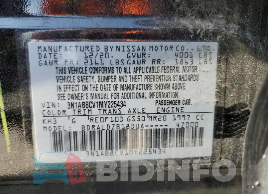 3N1AB8CV1MY225434 Photo# 12