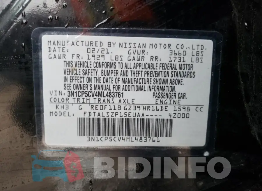 3N1CP5CV4ML483761 Photo# 13