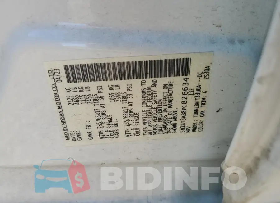 5N1BT3AB8PC826634 Photo# 14