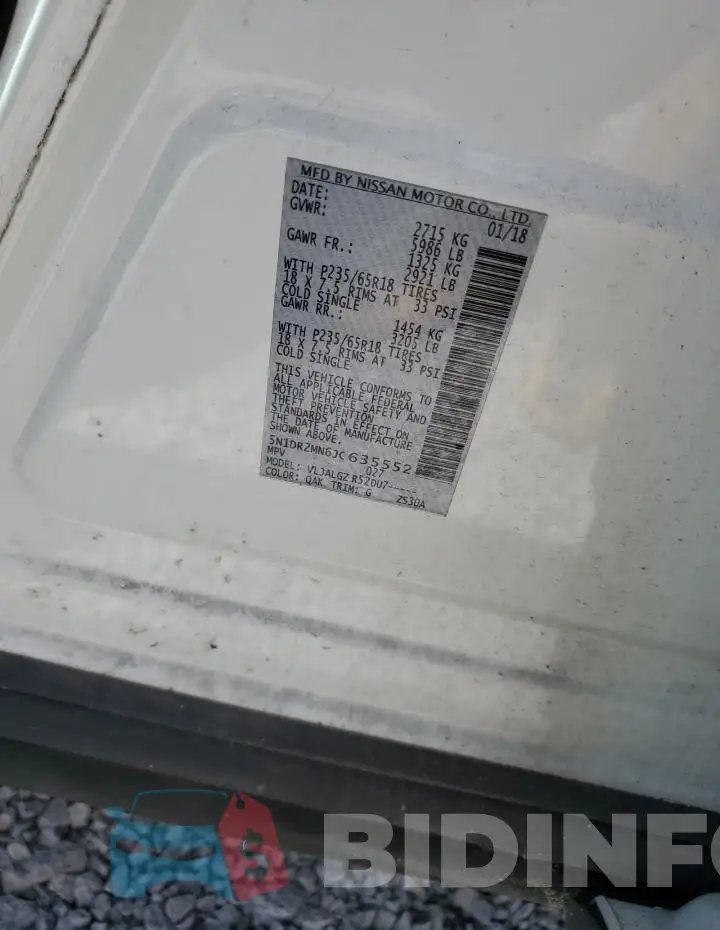 5N1DR2MN6JC635552 Photo# 13