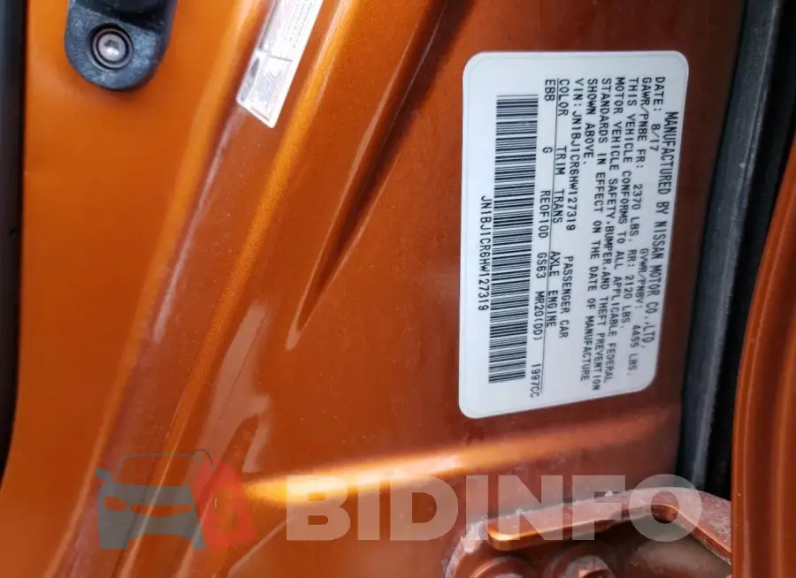 JN1BJ1CR6HW127319 Photo# 13