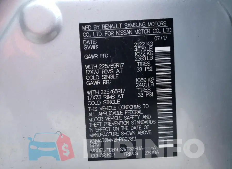 KNMAT2MV2HP607811 Photo# 12