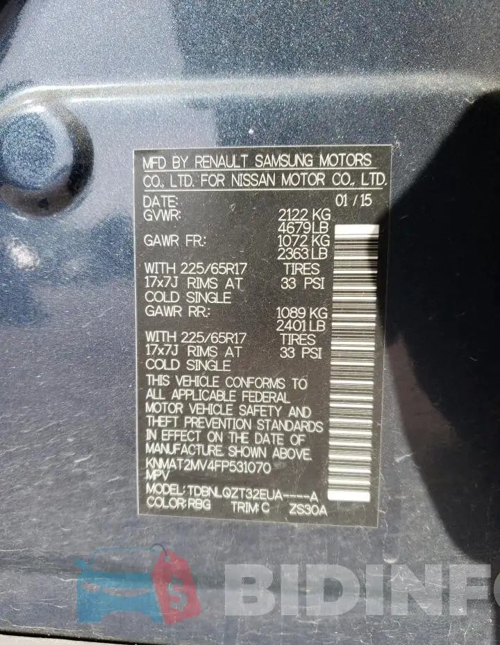 KNMAT2MV4FP531070 Photo# 12