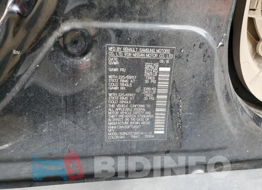 KNMAT2MV5GP712647 Photo# 14