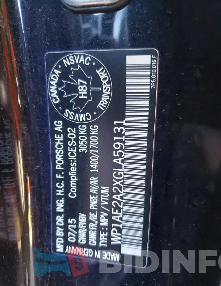 WP1AE2A2XGLA59131 Photo# 13