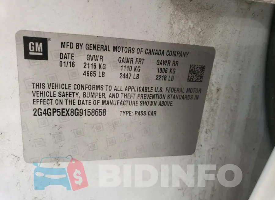 2G4GP5EX8G9158658 Photo# 12