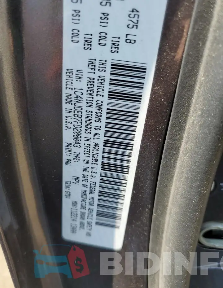 1C4NJDEB7FD208043 Photo# 13