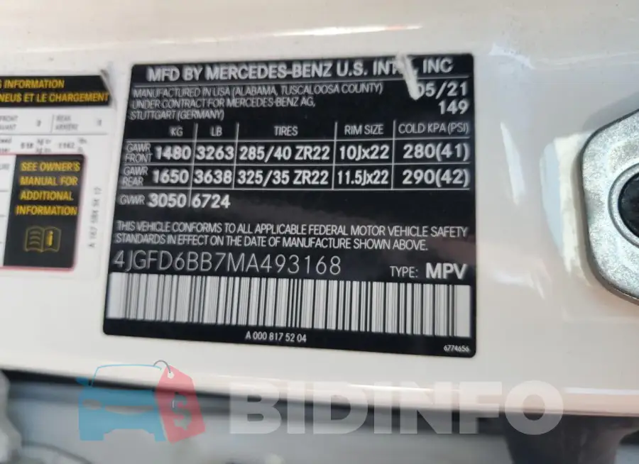 4JGFD6BB7MA493168 Photo# 13