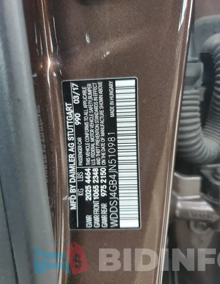 WDDSJ4GB4JN510981 Photo# 12