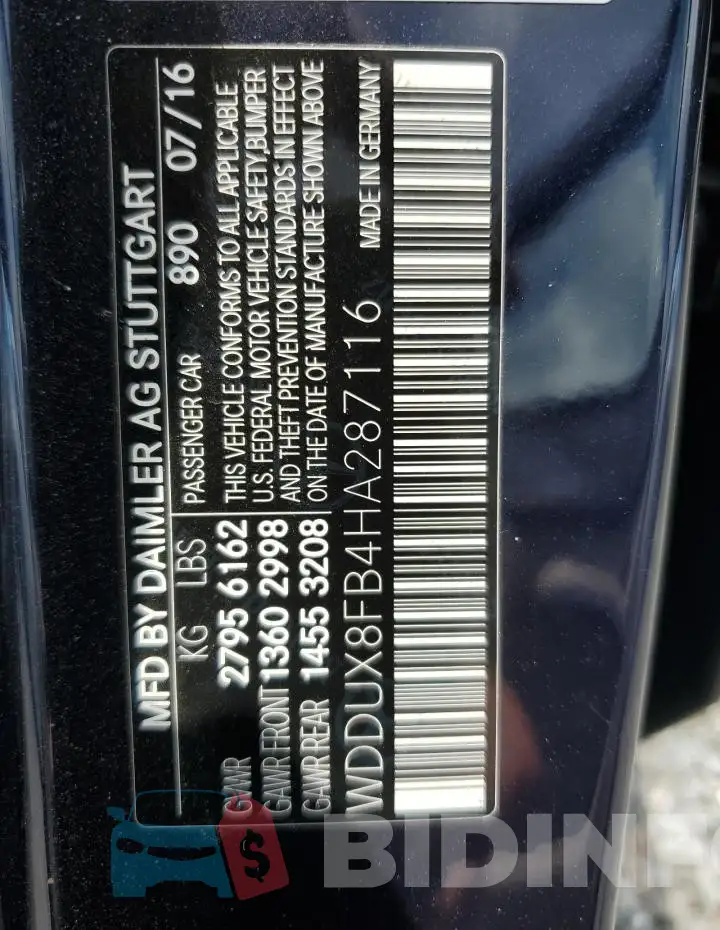 WDDUX8FB4HA287116 Photo# 12
