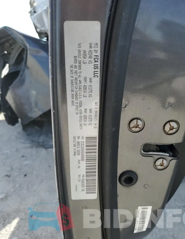 2C3CDZAGXGH309289 Photo# 13