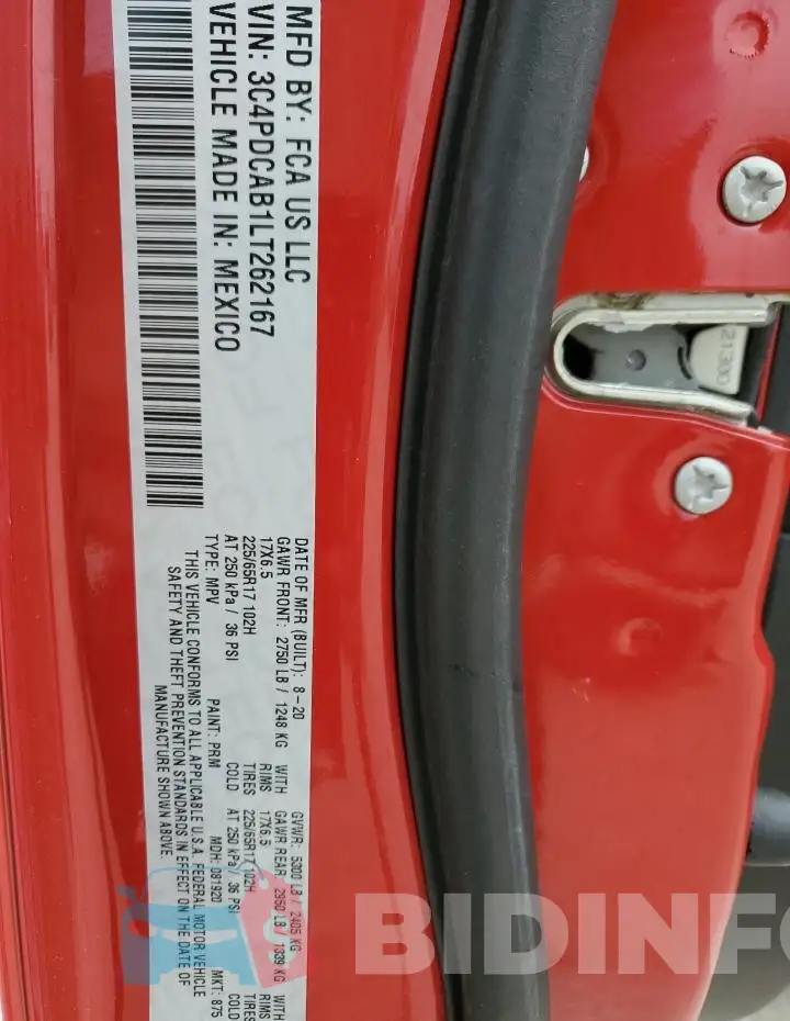3C4PDCAB1LT262167 Photo# 13