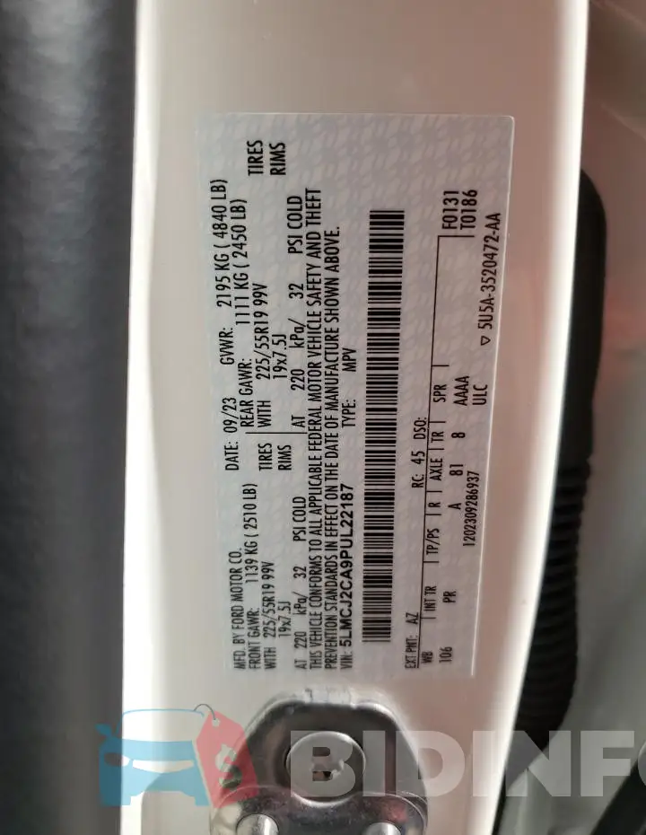 5LMCJ2CA9PUL22187 Photo# 14