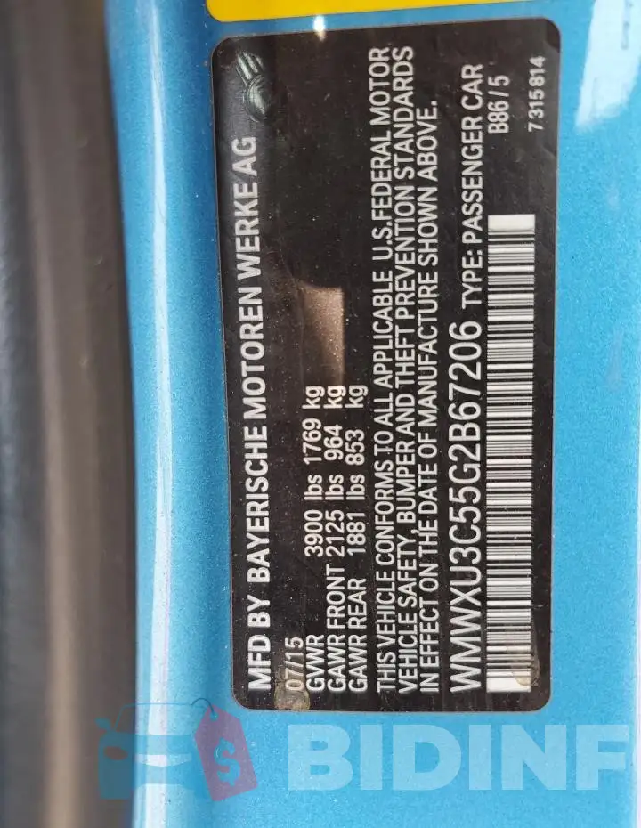 WMWXU3C55G2B67206 Photo# 13