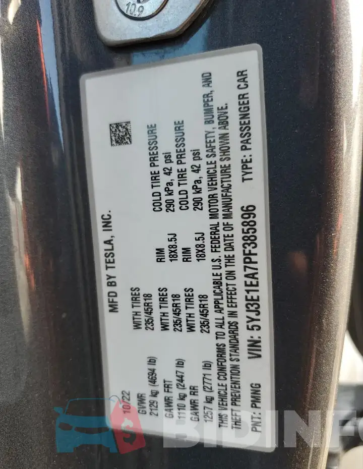 5YJ3E1EA7PF385896 Photo# 12