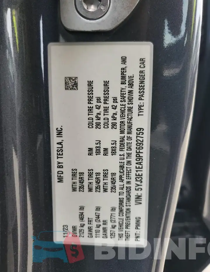 5YJ3E1EA9PF692759 Photo# 12