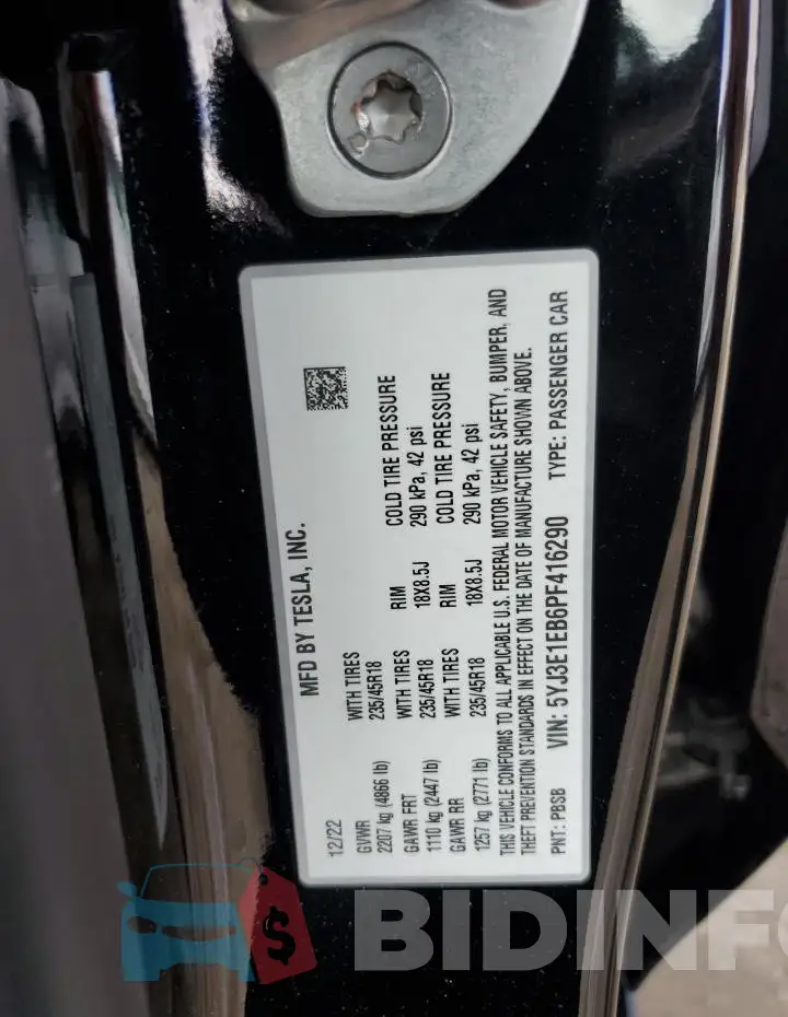 5YJ3E1EB6PF416290 Photo# 13
