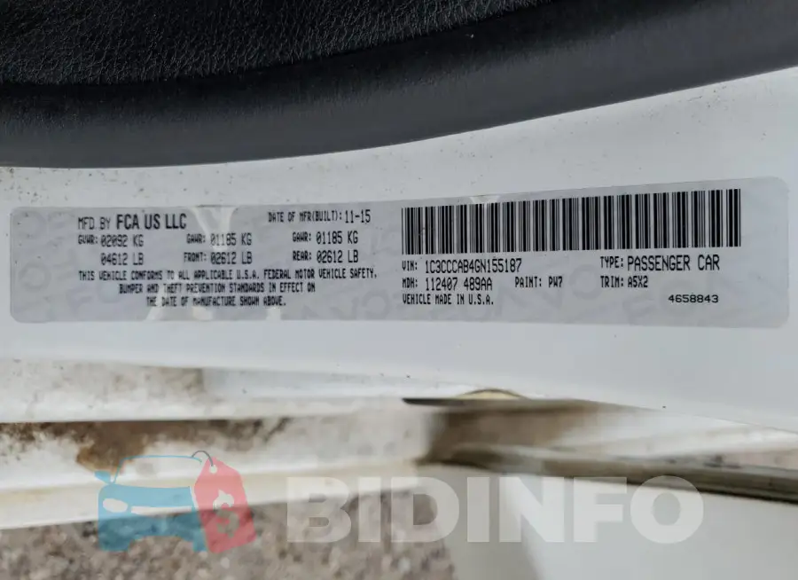 1C3CCCAB4GN155187 Photo# 13