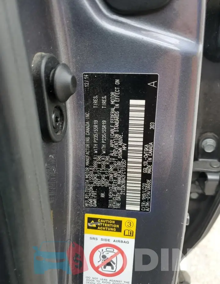 2T2ZK1BA2FC179357 Photo# 12