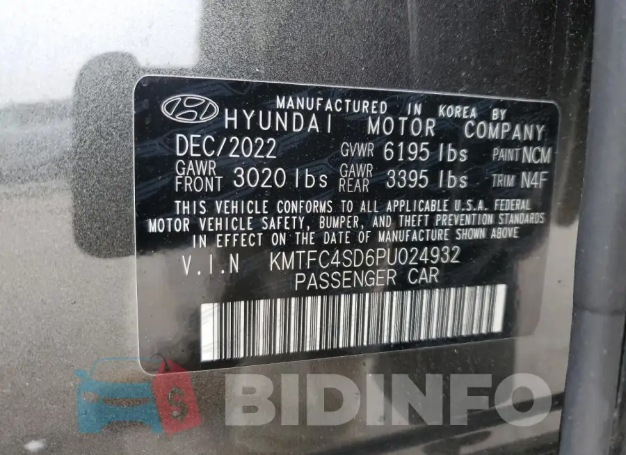 KMTFC4SD6PU024932 Photo# 12