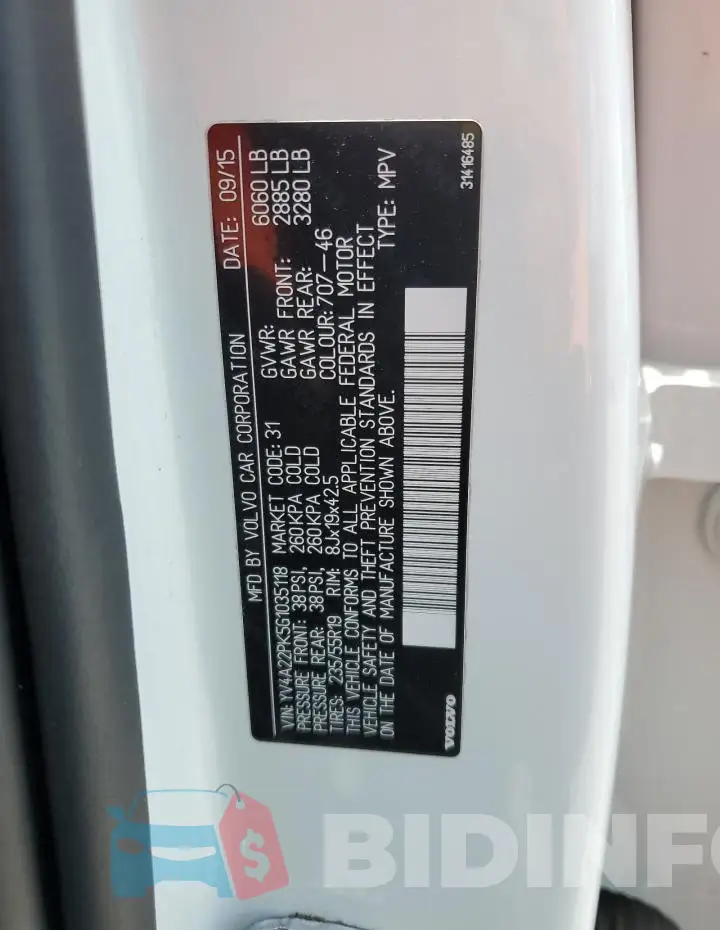 YV4A22PK5G1035118 Photo# 12