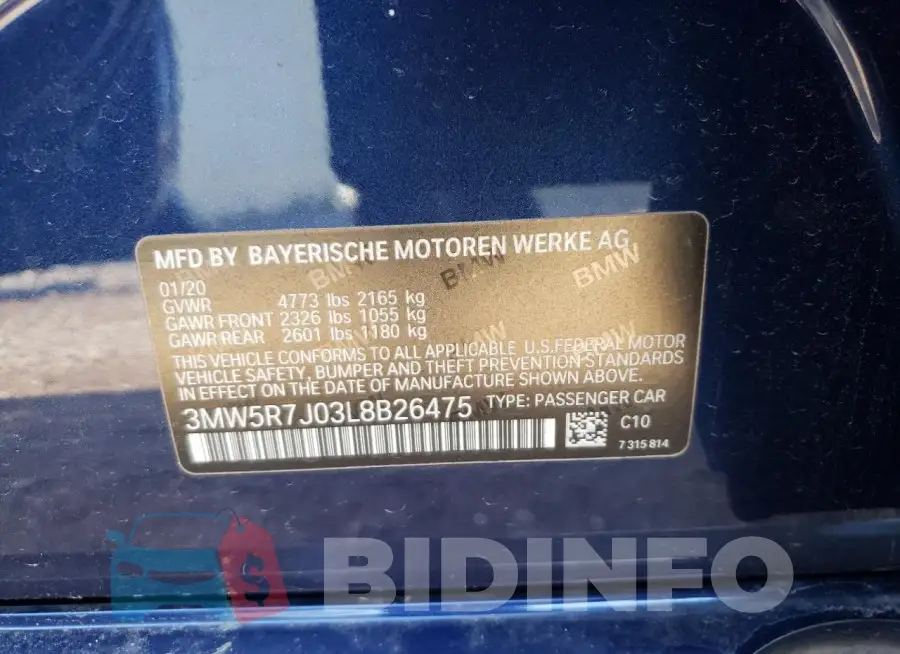 3MW5R7J03L8B26475 Photo# 12