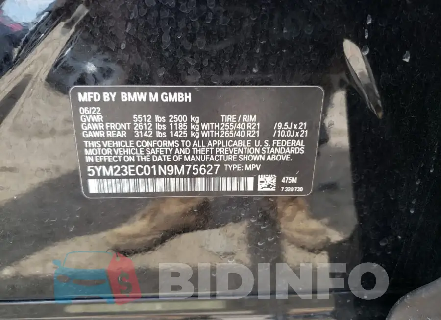 5YM23EC01N9M75627 Photo# 13