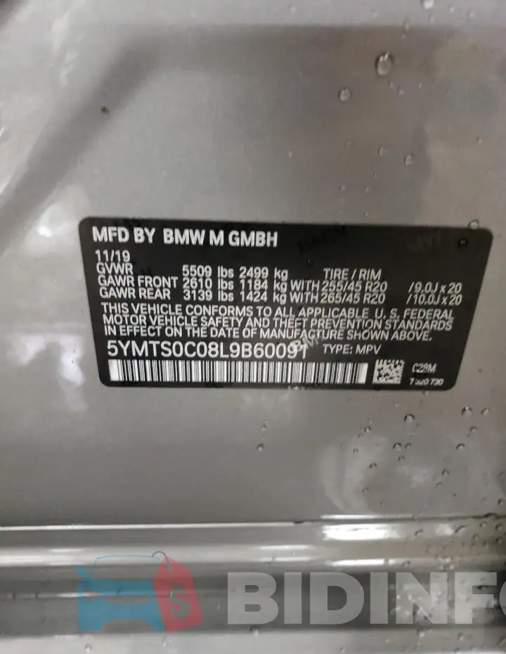 5YMTS0C08L9B60091 Photo# 13