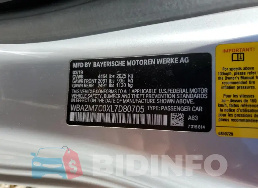 WBA2M7C0XL7D80705 Photo# 13