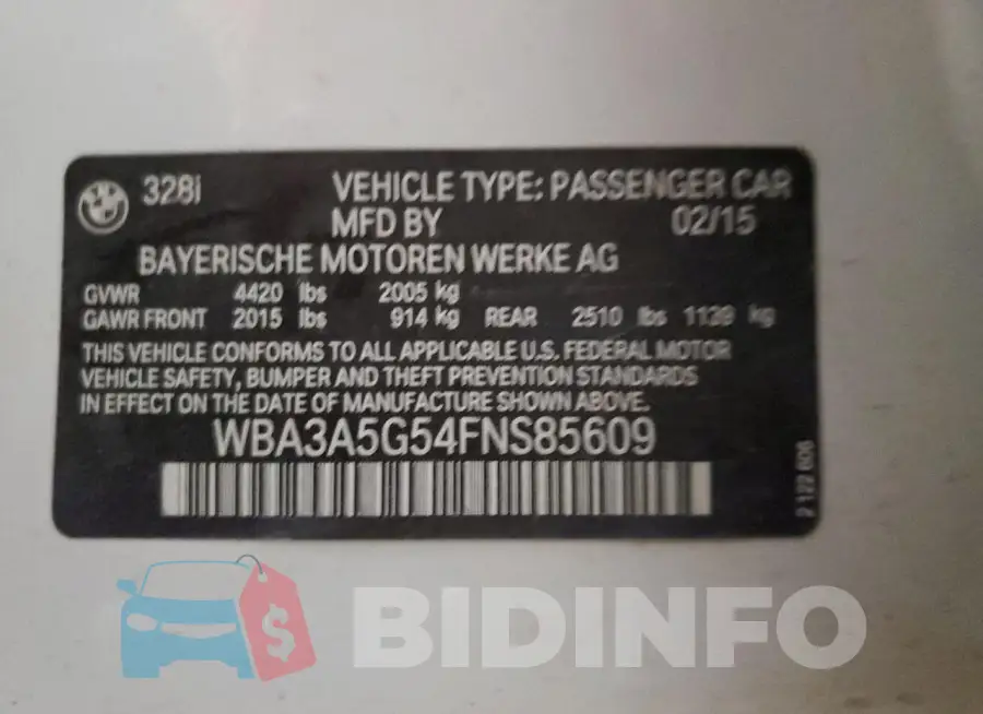 WBA3A5G54FNS85609 Photo# 12