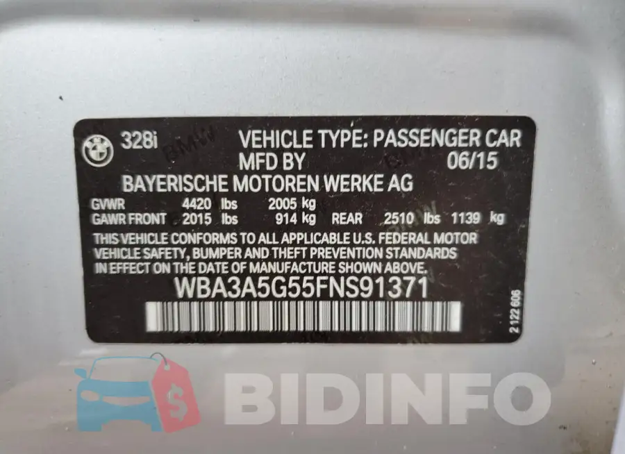 WBA3A5G55FNS91371 Photo# 13
