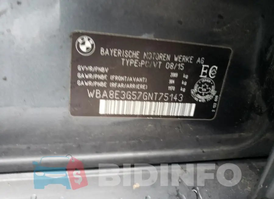 WBA8E3G57GNT75143 Photo# 12