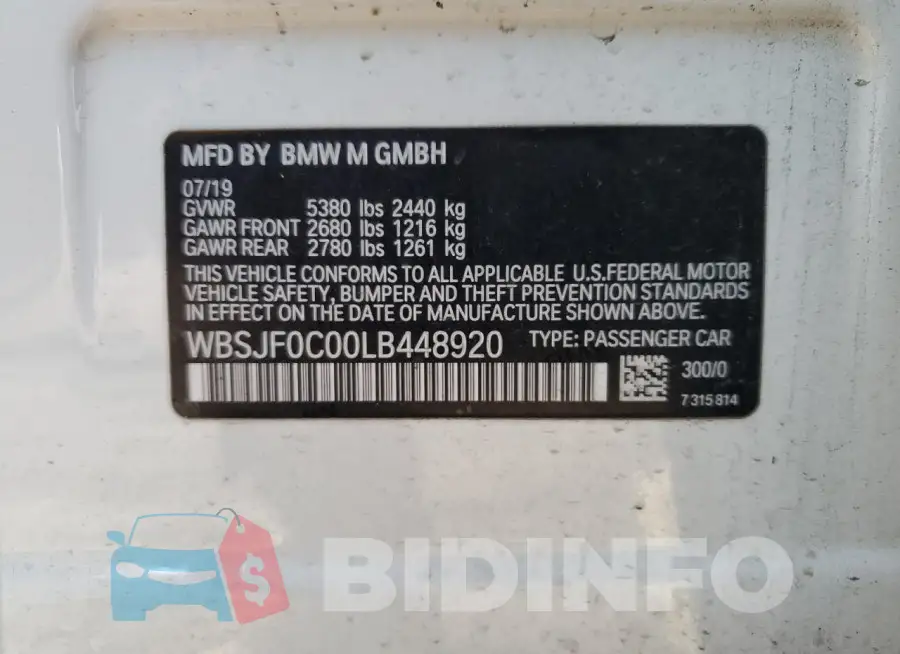 WBSJF0C00LB448920 Photo# 12