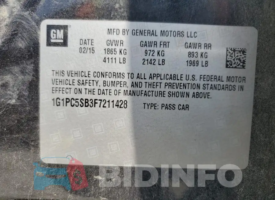 1G1PC5SB3F7211428 Photo# 12