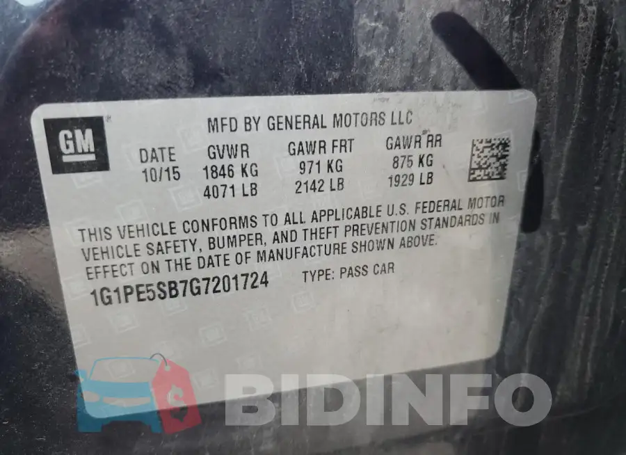 1G1PE5SB7G7201724 Photo# 12