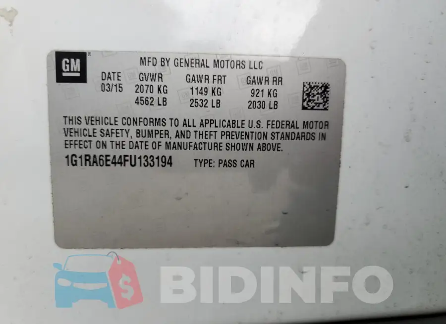 1G1RA6E44FU133194 Photo# 12