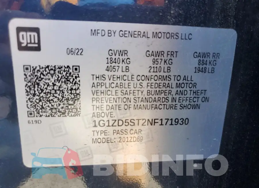 1G1ZD5ST2NF171930 Photo# 12