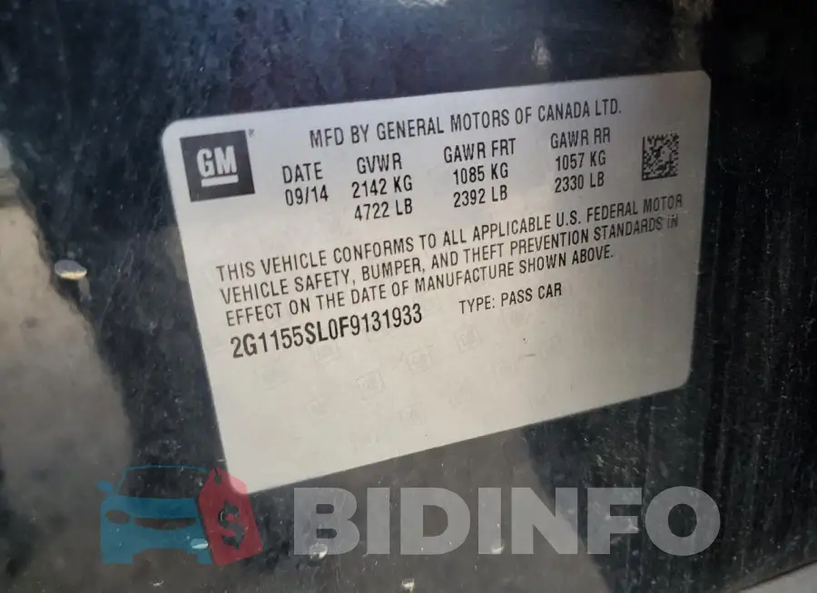 2G1155SL0F9131933 Photo# 13