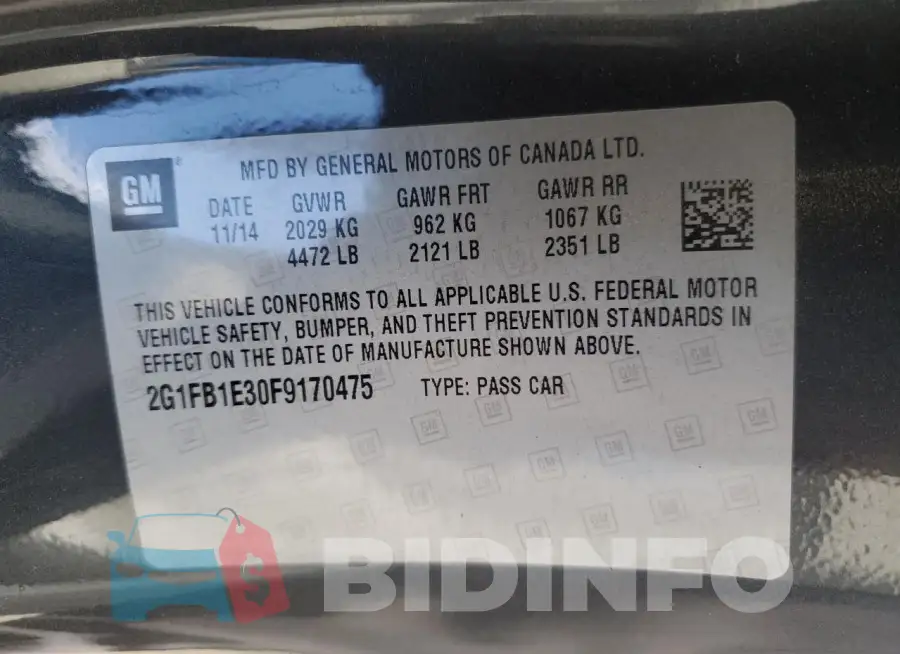 2G1FB1E30F9170475 Photo# 13