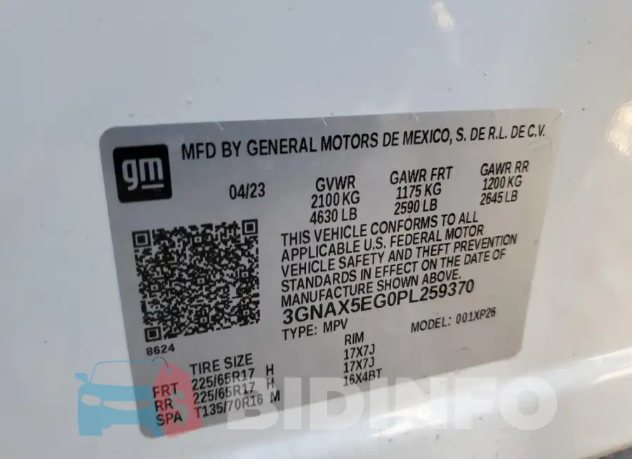 3GNAX5EG0PL259370 Photo# 13