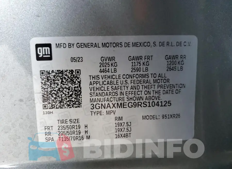 3GNAXMEG9RS104125 Photo# 13