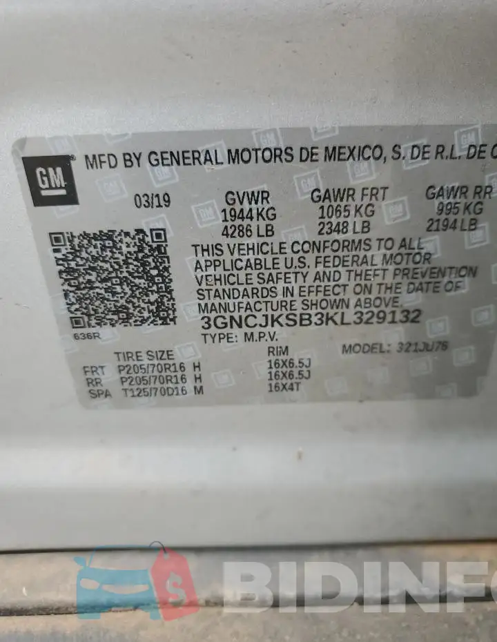 3GNCJKSB3KL329132 Photo# 12