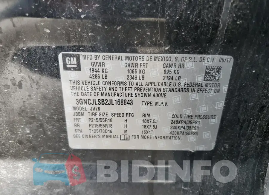 3GNCJLSB2JL168843 Photo# 12