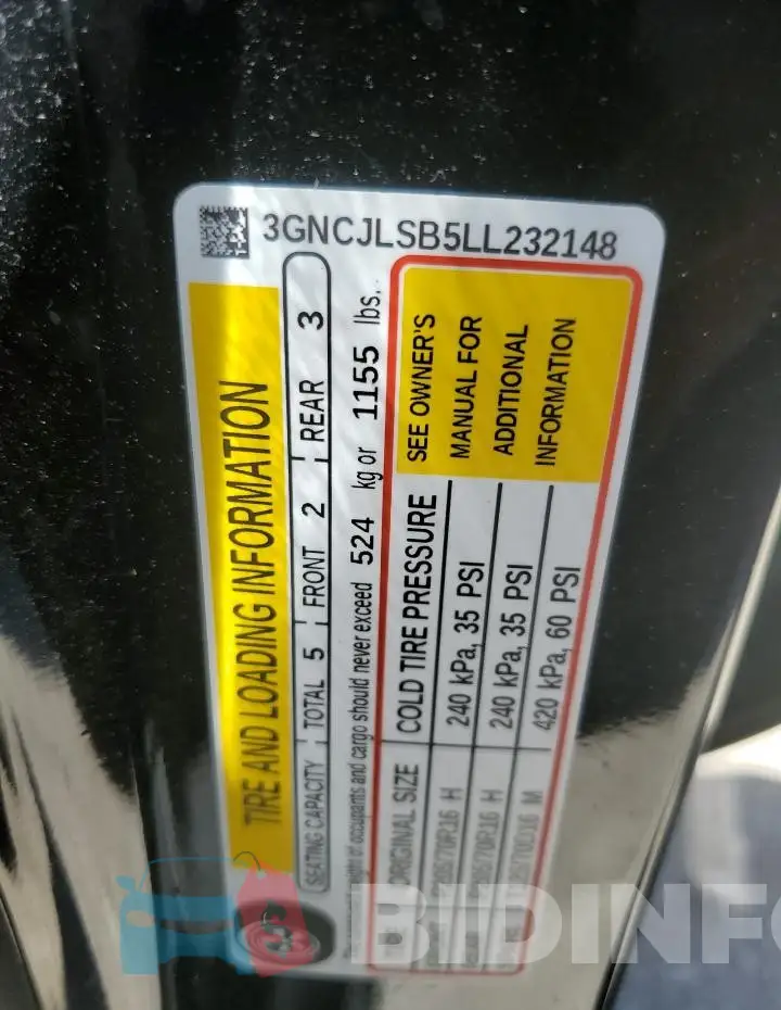 3GNCJLSB5LL232148 Photo# 12