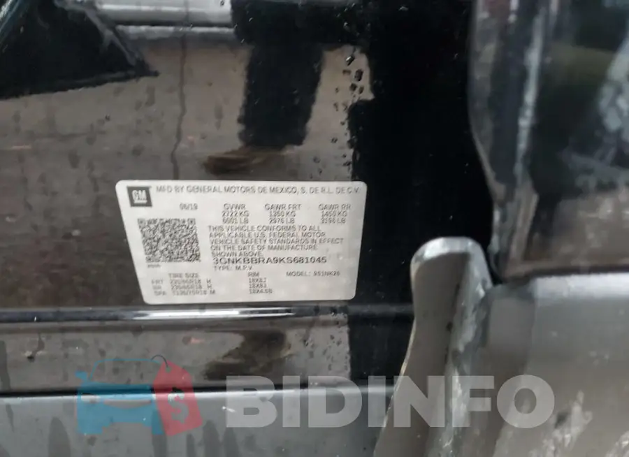 3GNKBBRA9KS681045 Photo# 13