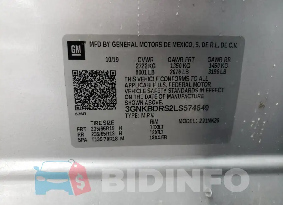 3GNKBDRS2LS574649 Photo# 13
