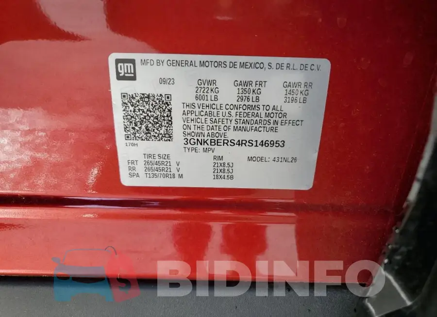 3GNKBERS4RS146953 Photo# 13
