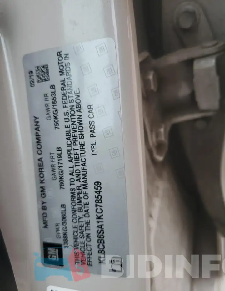 KL8CB6SA1KC785459 Photo# 13