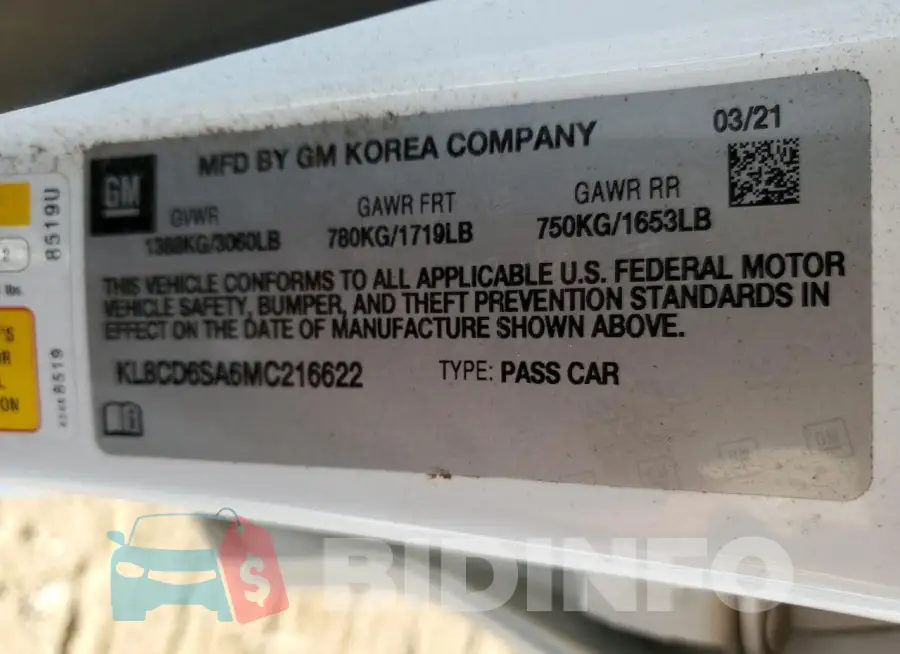 KL8CD6SA6MC216622 Photo# 12